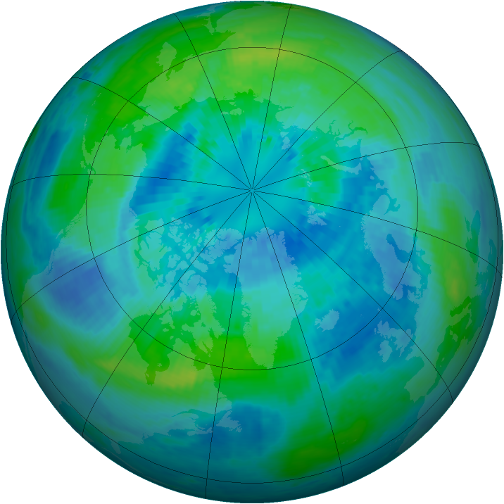 Arctic ozone map for 28 September 2002
